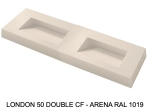 Plan vasque double lavabo, sur mesure : L 120 à 201 x P 40 à 51 cm, finition lisse, 10 couleurs au choix, Anti bactérien, résine Akrytan® teinté dans la masse, Livraison Offerte.